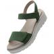 Sandales BILBAO compensées look féminin 33518-07 Cuir nubuck Herve vert ARA SHOES 2 scratchs pour fermeture