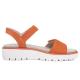 Sandales BILBAO compensées look féminin 33518-18 Cuir nubuck ORANGE ARA SHOES 2 scratchs pour fermeture