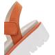 Sandales BILBAO compensées look féminin 33518-18 Cuir nubuck ORANGE ARA SHOES 2 scratchs pour fermeture