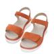 Sandales BILBAO compensées look féminin 33518-18 Cuir nubuck ORANGE ARA SHOES 2 scratchs pour fermeture