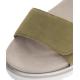 Sandales BILBAO compensées look féminin 33518-07 Cuir nubuck Herve vert ARA SHOES 2 scratchs pour fermeture