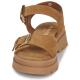 Sandales JB MARTIN cuir V.V. Croûte CAMEL DÉLIA semelle épaisse avec deux brides réglables avec boucles