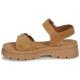 Sandales JB MARTIN cuir V.V. Croûte CAMEL DÉLIA semelle épaisse avec deux brides réglables avec boucles