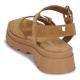 Sandales JB MARTIN cuir V.V. Croûte CAMEL DÉLIA semelle épaisse avec deux brides réglables avec boucles