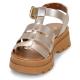 Sandales JB MARTIN cuir METAL DORE DELICE à brides dotées d’une semelle épaisse