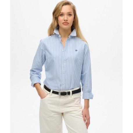 SUPERDRY Chemise Oxford slim à manches longues