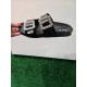 Mules claquettes GEOX Cuir Noir boucle strass fantaisie D45Y3A BRIONIA R