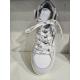 Basket montante BRAGA B461 Cuir Blanc Glitter paillettes Vert d'eau SEMERDJIAN SMR23