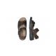 Mephisto chaussures confortables sandales homme - modèle SHARK cuir gras marron foncé