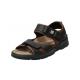 Mephisto chaussures confortables sandales homme - modèle SHARK cuir gras marron foncé