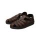 Mephisto chaussures confortables sandales homme - modèle SAM cuir gras marron foncé 11951