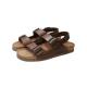 Sandale MEPHISTO cuir marron foncé NARDO 3 boucles pour maintien semelle préformée