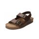 Sandale MEPHISTO cuir marron foncé NARDO 3 boucles pour maintien semelle préformée
