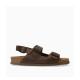Sandale MEPHISTO cuir marron foncé NARDO 3 boucles pour maintien semelle préformée