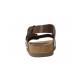 Sandale MEPHISTO cuir marron foncé NARDO 3 boucles pour maintien semelle préformée