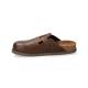 Mule sabot Homme Cuir marron fonce NATHAN MEPHISTO règlable bout fermè
