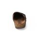 Mule sabot Homme Cuir marron fonce NATHAN MEPHISTO règlable bout fermè