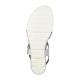 Sannales YRENA compenséesFemme MEPHISTO Cuir Blanc/Argent Silk/7830 RE 21968/CH 9568/White