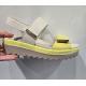 Sandale DOMINICA Welcalf PR 12282 N/SILK 7834 APPLE MEPHISTO sport et dècontractè plateforme cuir Beige/Jaune electric