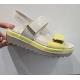 Sandale DOMINICA Welcalf PR 12282 N/SILK 7834 APPLE MEPHISTO sport et dècontractè plateforme cuir Beige/Jaune electric