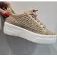 Basket ITALIA Femme SOFTWAVES Raffia Beige/Camel lacet plat fantaisie Suprema Camel et Samira Camel semelle&#160;bloc &#233;paisse 
