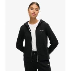 SUPERDRY Sweat à capuche zippé uni