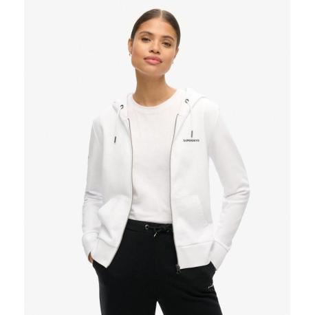 SUPERDRY Sweat à capuche zippé uni