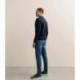 Gilet zippé col chemise marine IZAC