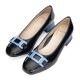 Escarpins GRAZ Vernis Bleu Marine/Bleu dur 20402-14 High SoftARA SHOES Femme trotteur bicolore