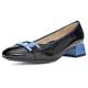 Escarpins GRAZ Vernis Bleu Marine/Bleu dur 20402-14 High SoftARA SHOES Femme trotteur bicolore