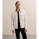 Blouson col chemise suédine écru IZAC