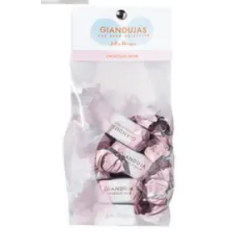 Sachet Giandujas aux 2 noisettes Chocolat noir 130g.