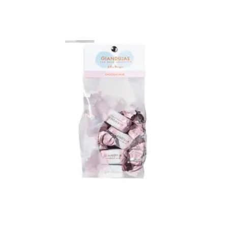 Sachet Giandujas aux 2 noisettes Chocolat noir 130g.