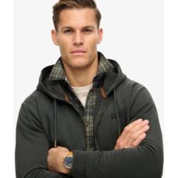 Sweat à capuche délavé zippé à logo Essential