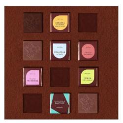Boîte de 24 carrés assortis Collection Dégustation