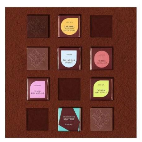 Boîte de 24 carrés assortis Collection Dégustation