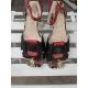Nu- pieds femme, talon détaché de 4,5cm fantaisie, bicolore LAISSER Noir/Rouge METAMORF'OSE