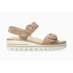 Sandales MEPHISTO Cuir Beige CLARA 2 boucles fantaisie avec scratch semelle amovible MOBIL’S