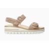 Sandales MEPHISTO Cuir Beige CLARA 2 boucles fantaisie avec scratch semelle amovible MOBIL’S