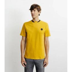 T-shirt col teddy jaune