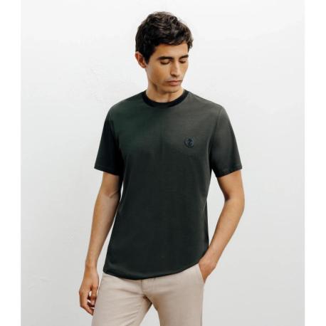 T-shirt col teddy kaki