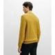 Pull col polo ouvert jeux de points jaune