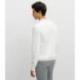 Pull col polo ouvert jeux de points écru