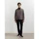 Blouson col chemise taupe IZAC