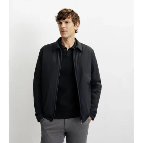 Blouson col chemise noir IZAC