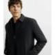 Blouson col chemise noir IZAC