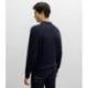 Pull col polo boutonné marine IZAC