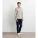 Polo col ouvert manches longues beige IZAC