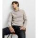 Polo col ouvert manches longues beige IZAC