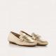MOCASSINS HEMA Cuir DORE plat, souple REQINS Mors plat cuir